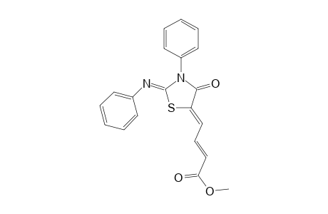 2-Butenoic acid, 4-[4-oxo-3-phenyl-2-(phenylimino)-5-thiazolidinylidene]-, methyl ester, (Z,?,E)-