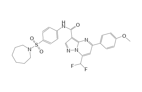 7-(difluoromethyl)-N-[4-(hexahydro-1H-azepin-1-ylsulfonyl)phenyl]-5-(4-methoxyphenyl)pyrazolo[1,5-a]pyrimidine-3-carboxamide