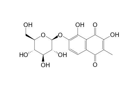 3,5,6-trihydroxy-2-methyl-1,4-naphthoquinone-6-O-.beta.-glucoside