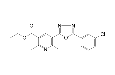 5-[5-(3-chloro-phenyl)-[1,3,4]oxadiazol-2-yl]-2,6-dimethyl-nicotinic acid ethyl ester