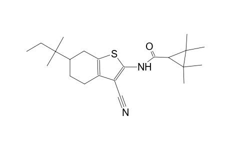 N-(3-cyano-6-tert-pentyl-4,5,6,7-tetrahydro-1-benzothien-2-yl)-2,2,3,3-tetramethylcyclopropanecarboxamide