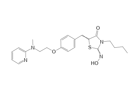 5-{[4-[2-[N-methyl-N-(2-pyridyl)]amino]ethoxy]phenylmethylene}-3-n-butyl-2-thiazolidin-4-one