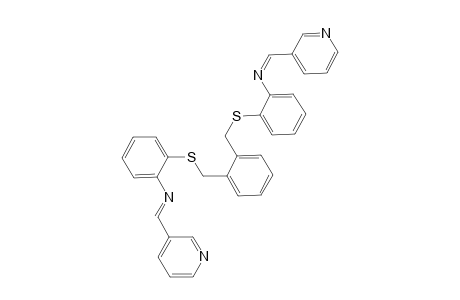 1,2-Bis[2'-(pyridin-3-ylmethylideneimino)phenylsulfanylmethyl]benzene