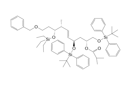 (6R,8R,11R,12R,E)-12-(2-(Benzyloxy)ethyl)-8-((tert-butyldiphenylsilyl)oxy)-14,14-diethyl-2,2,11-trimethyl-3,3-diphenyl-4,13-dioxa-3,14-disilahexadec-9-en-6-yl isobutyrate