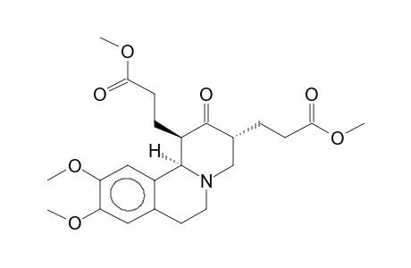 9,10-DIMETHOXY-2-OXO-1BETA,3ALPHA-BIS(2-METHOXYCARBONYLETHYL)-1,3,4,6,7,11B-ALPHA-HEXAHYDRO-2H-BENZO[A]QUINOLIZINE