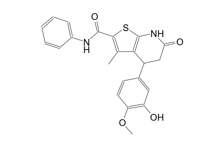 thieno[2,3-b]pyridine-2-carboxamide, 4,5,6,7-tetrahydro-4-(3-hydroxy-4-methoxyphenyl)-3-methyl-6-oxo-N-phenyl-