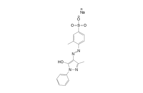 Benzenesulfonic acid, 4-[(4,5-dihydro-3-methyl-5-oxo-1-phenyl-1H-pyrazol-4-yl)azo]-3-methyl-, sodium salt