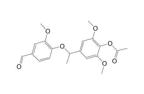 4-[1-(4-Formyl-2-methoxyphenoxy)ethyl]-2,6-dimethoxyphenyl acetate