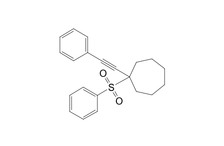 1-(Phenylethynyl)-1-(phenylsulfonyl)cycloheptane