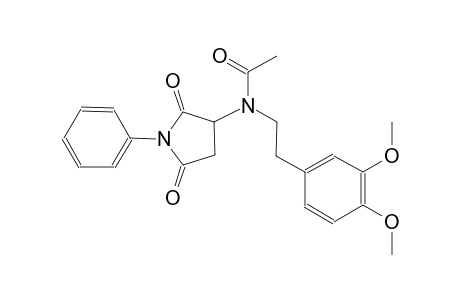 N-[2-(3,4-dimethoxyphenyl)ethyl]-N-(2,5-dioxo-1-phenyl-3-pyrrolidinyl)acetamide