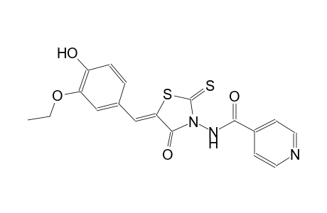 4-pyridinecarboxamide, N-[(5Z)-5-[(3-ethoxy-4-hydroxyphenyl)methylene]-4-oxo-2-thioxothiazolidinyl]-
