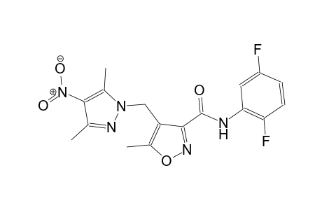 N-(2,5-difluorophenyl)-4-[(3,5-dimethyl-4-nitro-1H-pyrazol-1-yl)methyl]-5-methyl-3-isoxazolecarboxamide