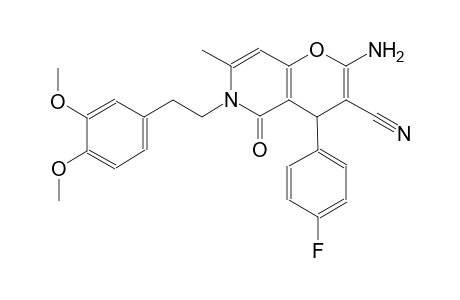2-amino-6-[2-(3,4-dimethoxyphenyl)ethyl]-4-(4-fluorophenyl)-7-methyl-5-oxo-5,6-dihydro-4H-pyrano[3,2-c]pyridine-3-carbonitrile