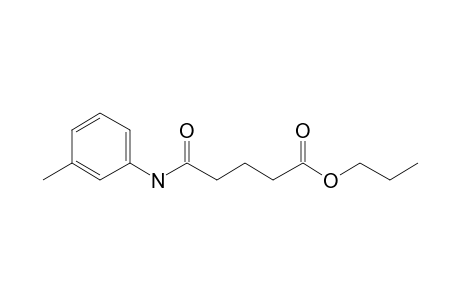 Glutaric acid, monoamide, N-(3-methylphenyl)-, propyl ester