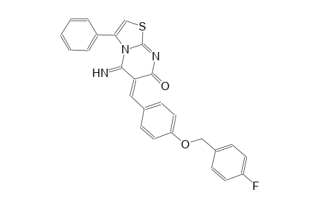 (6Z)-6-{4-[(4-fluorobenzyl)oxy]benzylidene}-5-imino-3-phenyl-5,6-dihydro-7H-[1,3]thiazolo[3,2-a]pyrimidin-7-one