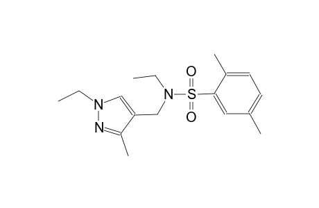 benzenesulfonamide, N-ethyl-N-[(1-ethyl-3-methyl-1H-pyrazol-4-yl)methyl]-2,5-dimethyl-
