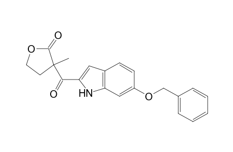 2(3H)-Furanone, dihydro-3-methyl-3-[[6-(phenylmethoxy)-1H-indol-2-yl]carbonyl]-