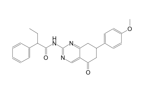 N-[7-(4-methoxyphenyl)-5-oxo-5,6,7,8-tetrahydro-2-quinazolinyl]-2-phenylbutanamide