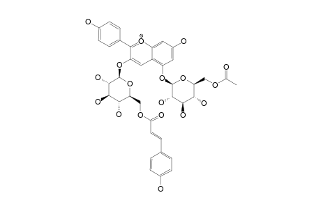 PELARGONIDIN-3-O-(6-O-TRANS-PARA-COUMAROYL-BETA-D-GLUCOPYRANOSIDE)-5-O-(6-O-ACETYL-BETA-D-GLUCOPYRANOSIDE)