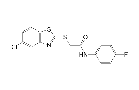 2-[(5-chloro-1,3-benzothiazol-2-yl)sulfanyl]-N-(4-fluorophenyl)acetamide