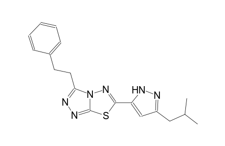 [1,2,4]triazolo[3,4-b][1,3,4]thiadiazole, 6-[3-(2-methylpropyl)-1H-pyrazol-5-yl]-3-(2-phenylethyl)-