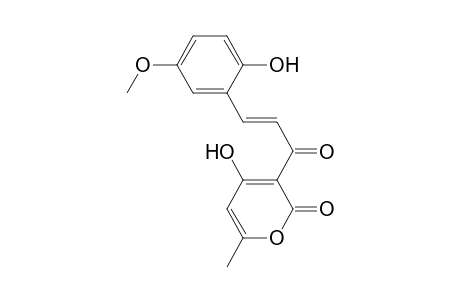 4-Hydroxy-3-[3-(2-hydroxy-5-methoxy-phenyl)-acryloyl]-6-methyl-pyran-2-one