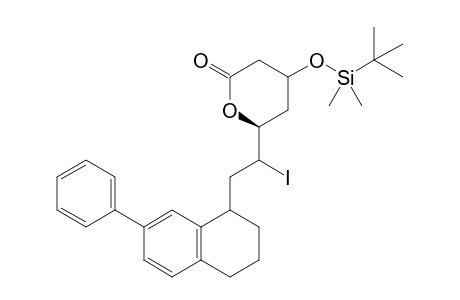 (6S)-4-[(t-Butyldimethylsilyl)oxy]-6-[2'-(1'',2'',3'',4''-tetrahydro-7''-phenyl-1''-naphthyl)-1'-iodoethyl]-3,4,5,6-tetrahydro-2H-pyran-2-one