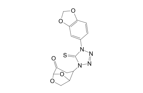 2-[4-(1,3-benzodioxol-5-yl)-5-sulfanylidene-1,2,3,4-tetrazol-1-yl]-6,8-dioxabicyclo[3.2.1]octan-4-one