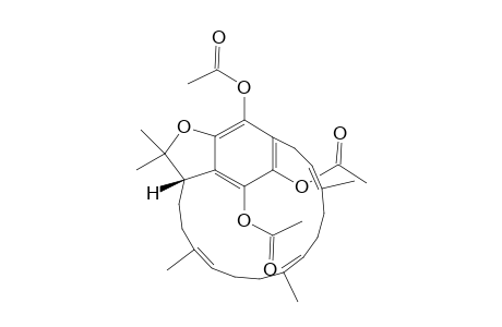 3H-1,17-Methenocyclooctadeca[c]furan-18,19,20-triol, 3a,4,5,8,9,12,13,16-octahydro-3,3,6,10,14-pentamethyl-, triacetate, [S-(E,E,E)]-