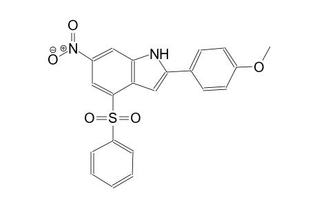 2-(4-methoxyphenyl)-6-nitro-4-(phenylsulfonyl)-1H-indole