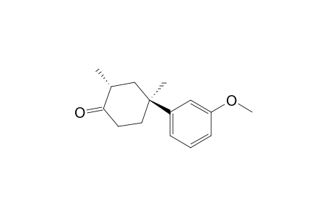 (+)-trans-2(R),4(S)-4-(3-methoxyphenyl)-2,4-dimethylcyclohexanone