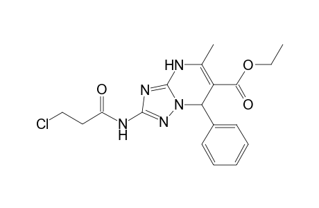 Ethyl 2-[(3-chloropropanoyl)amino]-5-methyl-7-phenyl-4,7-dihydro[1,2,4]triazolo[1,5-a]pyrimidine-6-carboxylate