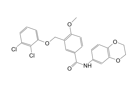 3-[(2,3-dichlorophenoxy)methyl]-N-(2,3-dihydro-1,4-benzodioxin-6-yl)-4-methoxybenzamide