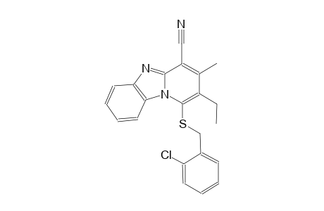 1-[(2-chlorobenzyl)sulfanyl]-2-ethyl-3-methylpyrido[1,2-a]benzimidazole-4-carbonitrile