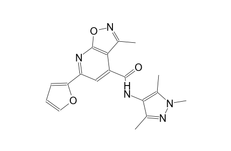 isoxazolo[5,4-b]pyridine-4-carboxamide, 6-(2-furanyl)-3-methyl-N-(1,3,5-trimethyl-1H-pyrazol-4-yl)-