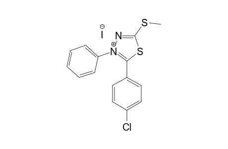 2-(4-CHLOROPHENYL)-3-PHENYL-1,3,4-THIADIAZOLIUM-5-METHYLTHIO-IODIDE