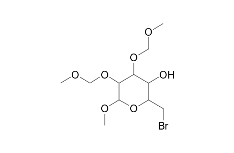 Methyl 6-bromo-6-deoxy-2,3-bis-O-(methoxymethyl)hexopyranoside