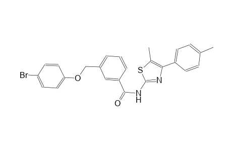 3-[(4-bromophenoxy)methyl]-N-[5-methyl-4-(4-methylphenyl)-1,3-thiazol-2-yl]benzamide