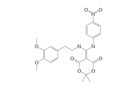 5-[(2-(3',4'-DIMETHOXYPHENYL)-ETHYLAMINO)-(4-NITROPHENYLAMINO)-METHYLENE]-2,2-DIMETHYL-4,6-DIOXO-1,3-DIOXANE