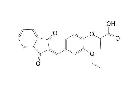 2-{4-[(1,3-dioxo-1,3-dihydro-2H-inden-2-ylidene)methyl]-2-ethoxyphenoxy}propanoic acid