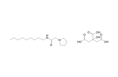 N-nonyl-1-pyrrolidineacetamide, citrate (1:1) (salt)