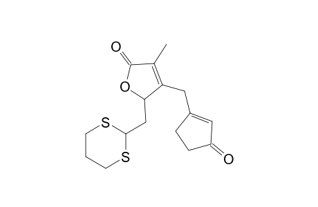 2(5H)-Furanone, 5-(1,3-dithian-2-ylmethyl)-3-methyl-4-[(3-oxo-1-cyclopenten-1-yl)methyl]-, (.+-.)-