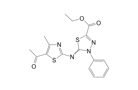 Ethyl 5-(5-acetyl-4-methylthiazol-2-ylimino)-4-phenyl-1,3,4-thiadiazole-2-carboxylate