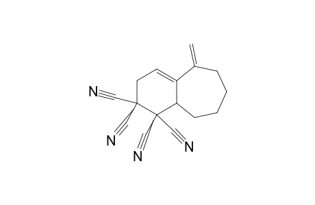 1H-Benzocycloheptene-1,1,2,2(3H)-tetracarbonitrile, 5,6,7,8,9,9a-hexahydro-5-methylene-