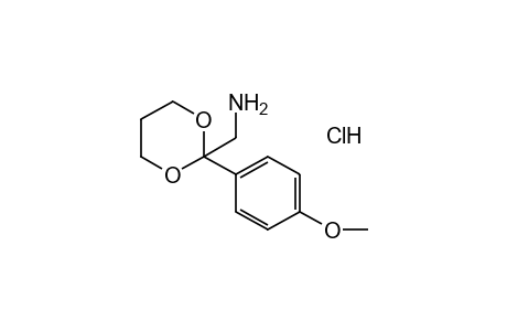 2-(aminomethyl)-2-(p-methoxyphenyl)-m-dioxane, hydrochloride