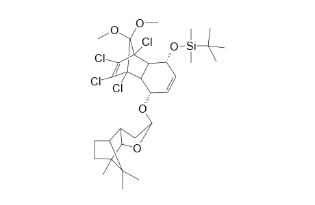 (1S,2S,3R,6S,7R,8R)-1,8,9,10-Tetrachloro-11,11-dimethoxy-3-( t-butyldimethylsiloxy)-6-{(1',10',10'-trimethyl-3'-oxatricyclo[5.2.1.0(2',6')]dec-4'-yl)oxy}tricyclo[6.2.1.0(2,7)]undeca-4,9-diene