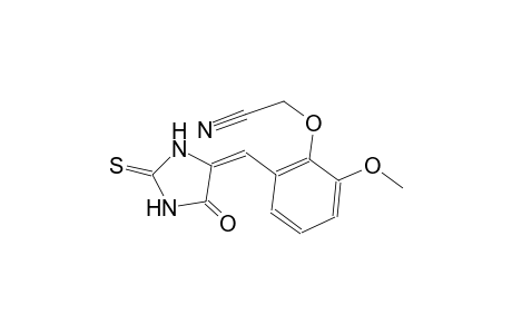 {2-methoxy-6-[(E)-(5-oxo-2-thioxo-4-imidazolidinylidene)methyl]phenoxy}acetonitrile