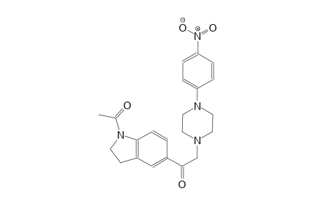 ethanone, 1-(1-acetyl-2,3-dihydro-1H-indol-5-yl)-2-[4-(4-nitrophenyl)-1-piperazinyl]-