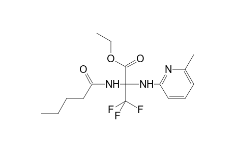 Propanoic acid, 3,3,3-trifluoro-2-[(6-methyl-2-pyridinyl)amino]-2-[(1-oxopentyl)amino]-, ethyl ester