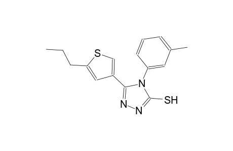 4-(3-methylphenyl)-5-(5-propyl-3-thienyl)-4H-1,2,4-triazole-3-thiol